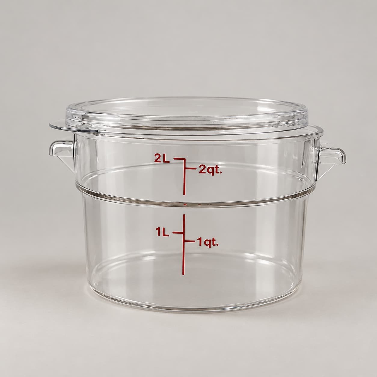 Pote Redondo Cambro Camwear 1,9L Graduado com Tampa